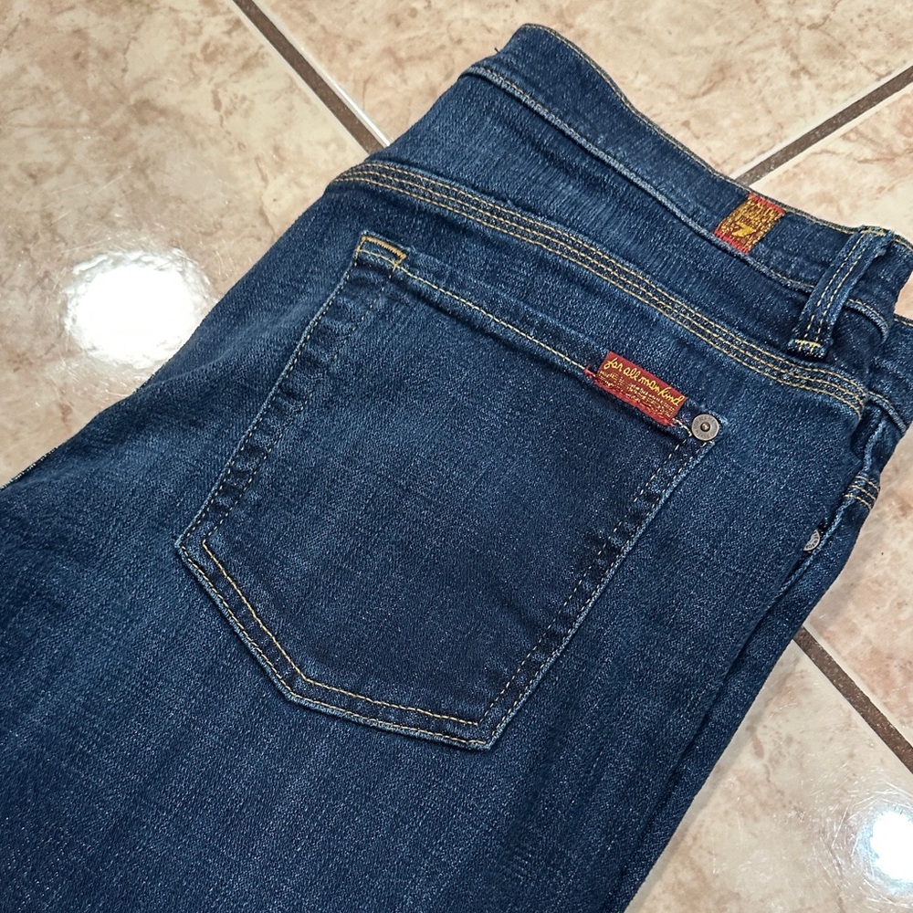 7 For All Mankind Dark Blue Jeans